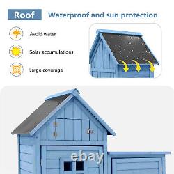 Wooden Garden Storage Shed Utility Gardener Cabinet with Shelves and 2 Door