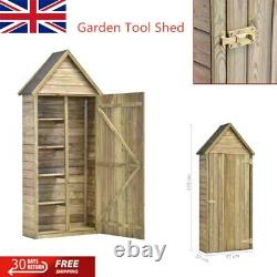 Wooden Garden Tool Shed Garden House with Door Organizer Outdoor Storage Shop