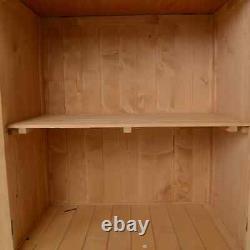 Wooden Garden Tool Shed Patio Lawn Equipment Storage Cabinet Shelf Double Door