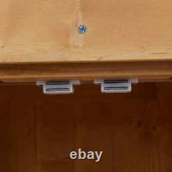 Wooden Garden Tool Shed Patio Lawn Equipment Storage Cabinet Shelf Double Door