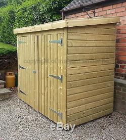 Wooden Garden shed Bike store 7x4 19mm pressure treated Tanalised timber