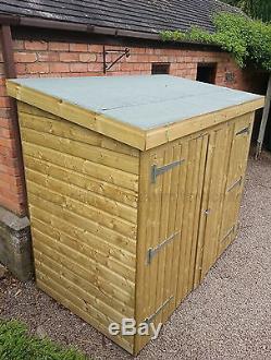 Wooden Garden shed Bike store 7x4 19mm pressure treated Tanalised timber