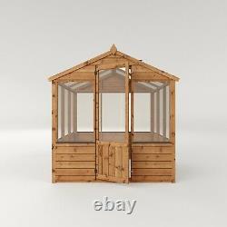 Wooden Greenhouse 6x6 Outdoor Garden Building Potting Shed Apex Roof 6ft 6ft