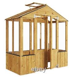 Wooden Greenhouse Garden Potting Shed Clear Glazing Double Door Mini Greenhouse