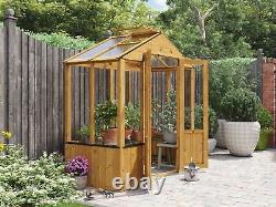 Wooden Greenhouse Garden Potting Shed Clear Glazing Double Door Mini Greenhouse