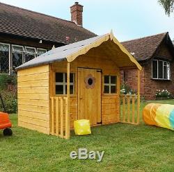 Wooden Kids Playhouse Outdoor Wendy House Childrens Garden Shed Large Tree Den