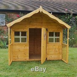 Wooden Kids Playhouse Outdoor Wendy House Childrens Garden Shed Large Tree Den