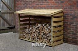 Wooden Log Store Large Pent 5'11 x 2'8 Outdoor Wood Store 1.8x0.8m Free Delivery