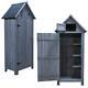 Wooden Outdoor Garden Shed Storage Cupboard Apex Roof Tool Cabinet Shelves Hut