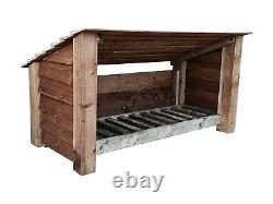 Wooden Outdoor Shoe/Log Storage Welly Boot Shoe and Log Shelter Shed