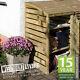 Wooden Recycling Bin Store Outdoor Garden Recycle Box Storage Shed Cover