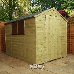 Wooden Shed 8x6 Outdoor Garden Storage Workshop Shiplap Apex Roof B Grade