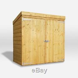 Wooden Shiplap Storage Shed 4x2 Outdoor Garden Storage Double Door 4ft 2ft