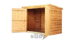 Wooden Storage Shed Outdoor Cabinet Bikes Tools Garden Store Box Mower 3x6 ft