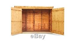 Wooden Storage Shed Outdoor Cabinet Bikes Tools Garden Store Box Mower 3x6 ft