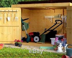 Wooden Storage Shed Outdoor Wood Chest Bikes Tools Garden Store Box Mower 3x6