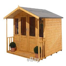 Wooden Summer House 7X7 Garden Shed FLOORING Included Traditional Relaxing Home