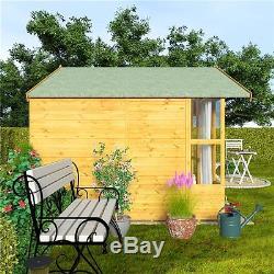 Wooden Summer House 8X10 Garden Shed FLOORING Included Traditional Relaxing Home