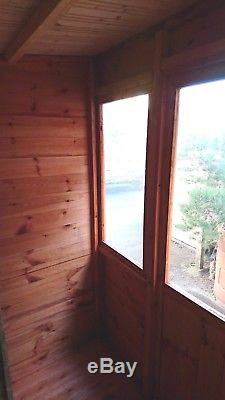 Wooden Summer House 8x5 Fully T&G Outdoor Garden Room Pent Shed Summerhouse Hut