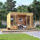 Wooden Summer House Outdoor Living Room Modern Log Cabin Garden Structure Shed