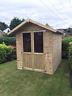 Wooden Summer House Pressure Treated 6x6 Patio Shed Garden FULLY T&G 6ft x 6ft