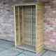 Wooden Wall Log Store Outdoor Garden Patio Log Store Shed Firewood Storage