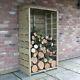 Wooden Wall Log Store Outdoor Garden Patio Log Store Shed Firewood Storage
