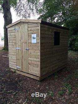 Wooden garden shed 8x6ft apex (fully pressure treated)