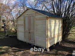 Wooden garden shed (log cabin style) with an apex roof 10x6.5ft